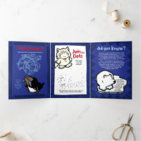 Wildlife Puffins Puzzle Greeting Card Trifold