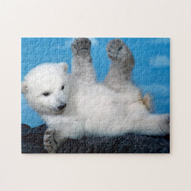 Wildlife Puzzle-Polar Bear Cub Jigsaw Puzzle (Horizontal)
