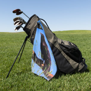 Wildlife Raven Bird Personalised Golf Towel