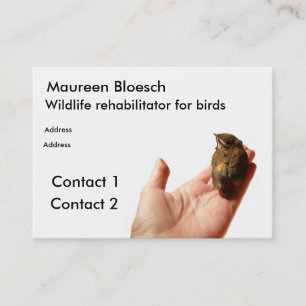 Wildlife rehabilitator business card