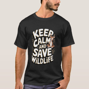 Wildlife Rehabilitator Keep Calm and Save Wildlife T-Shirt