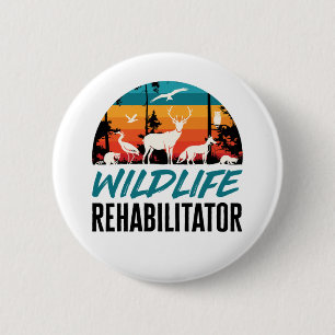 Wildlife Rehabilitator Rescue 6 Cm Round Badge