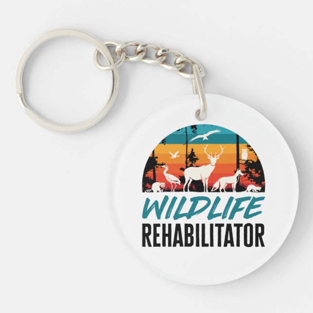 Wildlife Rehabilitator Rescue Key Ring (Front)