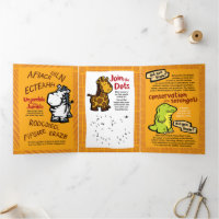 Wildlife Rhino Puzzle Greeting Card Trifold 