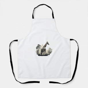 Wildlife Safari Adventure - Giraffe in Forest Apron