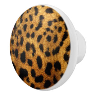 Wildlife Safari Animal Cheetah Leopard Print  Ceramic Knob