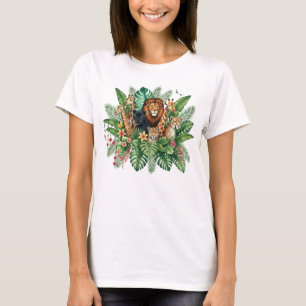 Wildlife Safari T-Shirt, lion, giraffe, panther T-Shirt