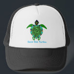 Wildlife - Save Sea TURTLES - Animal activist - Trucker Hat<br><div class="desc">The green sea turtle is found in tropical and sub-tropical waters of the Pacific and Atlantic Oceans. Endangered status due to degradation of their marine environment, harvesting of their meat and eggs, disease and accidental death from fisheries by-catch. Buy endangered green sea turtle merchandise with 25% of sales donated to...</div>