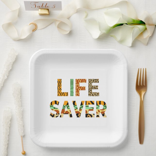 Wildlife Saver Paper Plate (Wedding)