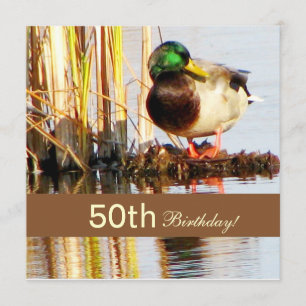 Wildlife Scene 50th Birthday Party Invitation