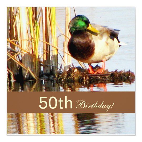Wildlife Scene 50th Birthday Party Invitation