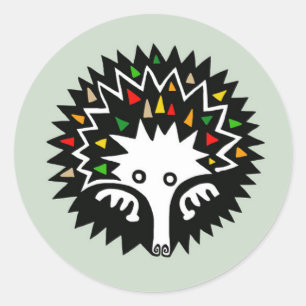 Wildlife - Short-beaked ECHIDNA - Nature -  Classic Round Sticker