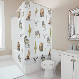 Wildlife shower curtain