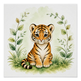 Wildlife Tiger Wall Art Nature Poster