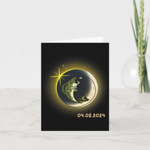 Wildlife Total Solar Eclipse 2024 Fishing Solar Ec Card