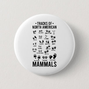 Wildlife Tracks Of North American Mammals - Wildli 6 Cm Round Badge