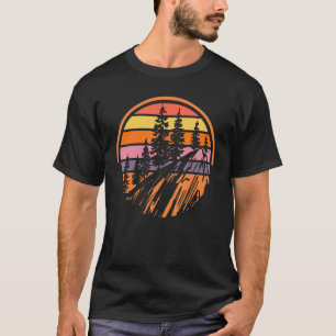 Wildlife Trees Outdoors Nature Hiking Hiker Retro  T-Shirt
