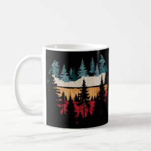Wildlife Trees Outdoors Nature Retro Forest Coffee Mug