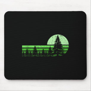 Wildlife Trees Outdoors Nature Retro Forest Hiking Mouse Pad