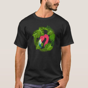 Wildlife Tropical Bird Exotic Animal Lover Pink Fl T-Shirt