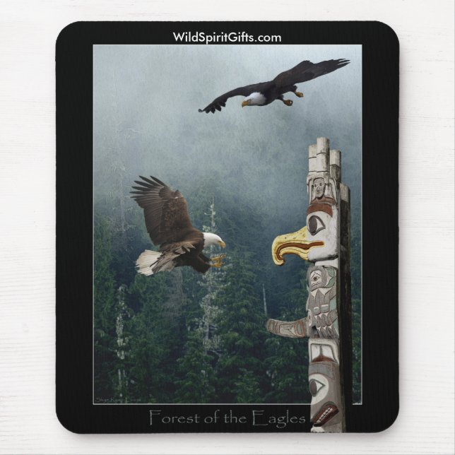 Wildlife Warriors - BALD EAGLE Mouse Pad (Front)