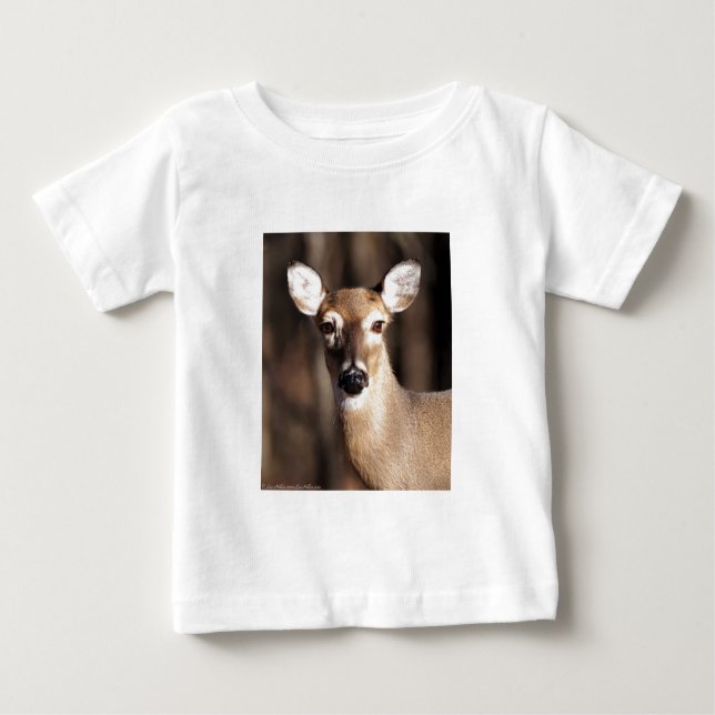 Wildlife Whitetail Deer Doe Portrait Baby T-Shirt (Front)