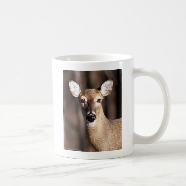 Wildlife Whitetail Deer Doe Portrait Coffee Mug (Right)