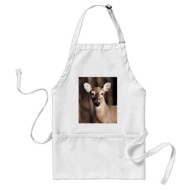 Wildlife Whitetail Deer Doe Portrait Standard Apron (Front)