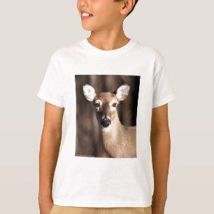 Wildlife Whitetail Deer Doe Portrait T-Shirt