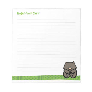 Wildlife Wombat Note Pad
