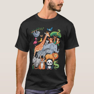 Wildlife Zoo Day Costume Cute Animal Lover Men Wom T-Shirt