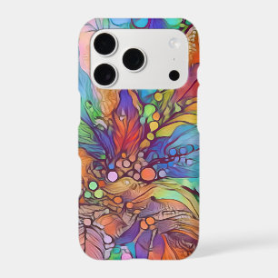Wildly colourful surreal leafy tangle art
