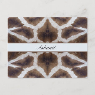 Wildly Elegant Personalised Safari Giraffe Print Postcard