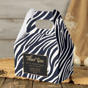 Wildly Happy Bachelorette Thanks Zebra BW ID1151 Favour Box