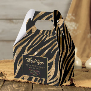 Wildly Happy Bachelorette Zebra Black Gold ID1151 Favour Box
