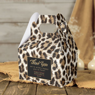 Wildly Happy Thank You White Leopard ID1157 Favour Box