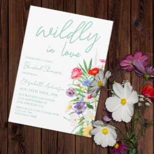 Wildly In Love Bridal Shower Invitation