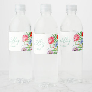 Wildly In Love Bridal Shower Water Bottle Label