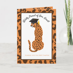 Wildly proud Next Chapter  Leopard Graduation  Card