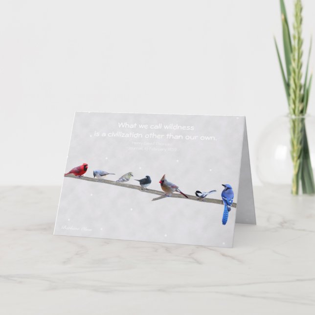 Wildness:a civilisation other than our own.Thoreau Holiday Card (Front)