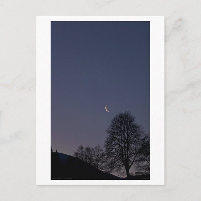 Wildschönau - Moonset in Auffach Postcard (Front)