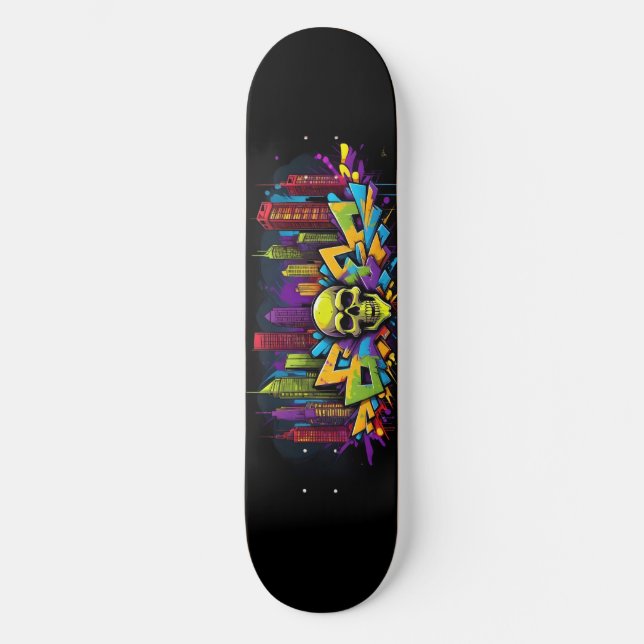 Wildstyle Graffiti 12 Skateboard (Front)