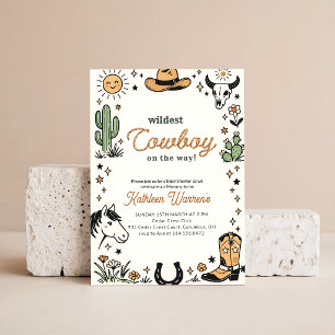 Wildwest Western Cowboy Baby Shower Invitation