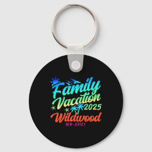 Wildwood Beach New Jersey Family Vacation Matching Key Ring
