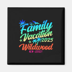 Wildwood Beach New Jersey Family Vacation Matching Magnet