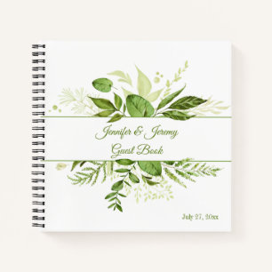 Wildwood Botanical Rustic Greenery Guest Book