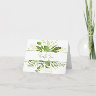 Wildwood Botanical Rustic Greenery Thank You Cards