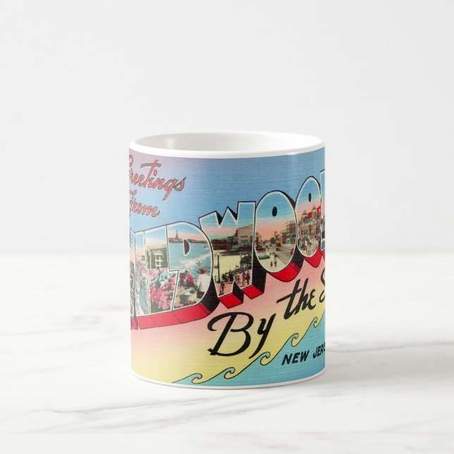 Wildwood by the Sea Postcard Coffee Mug (Center)