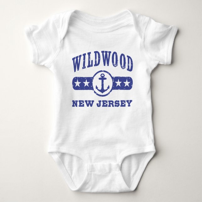 Wildwood New Jersey Baby Bodysuit (Front)