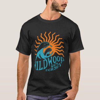 Wildwood New Jersey Beach Front And Back  T-Shirt